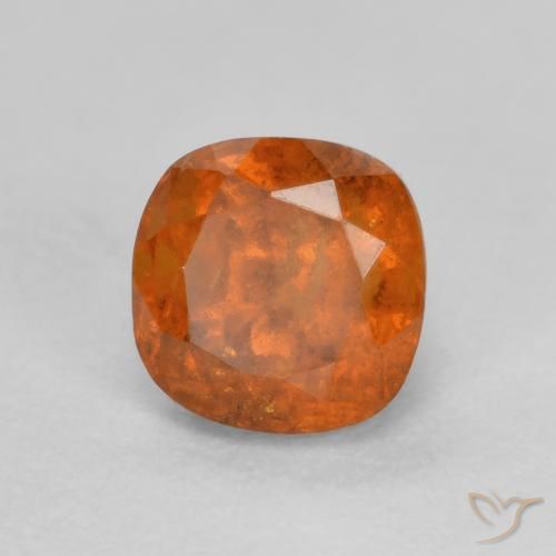 1.00ct Natural Deep Orange Hessonite Garnet, Cushion, SI