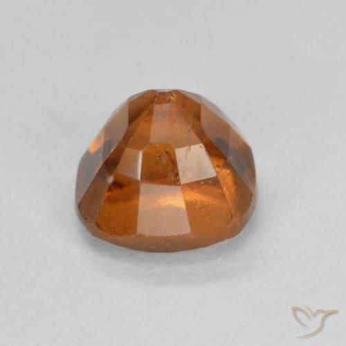 Hessonite Garnet Gemstone in 5.3 x 5.2 mm Size for Sale, Hessonite Garnet Stone in Deep Orange Color
