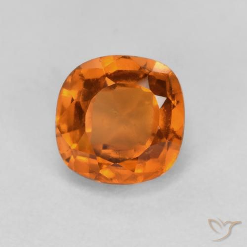 0.96ct Natural Brownish Orange Hessonite Garnet, Cushion, SI