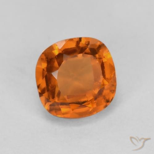 0.96 ct Orange Hessonite Garnet Stone, Natural Hessonite Garnet in Cushion-Cut Shape for Sale