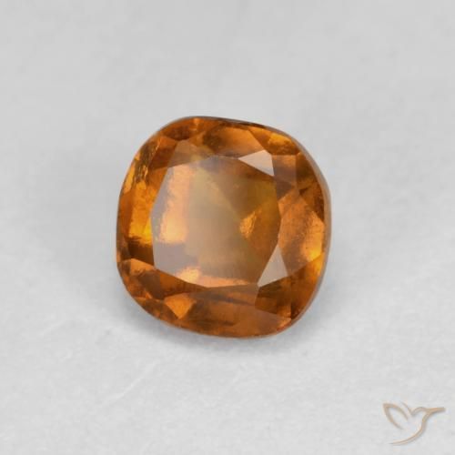 0.90 ct Orange Hessonite Garnet Stone, Natural Hessonite Garnet in Cushion-Cut Shape for Sale