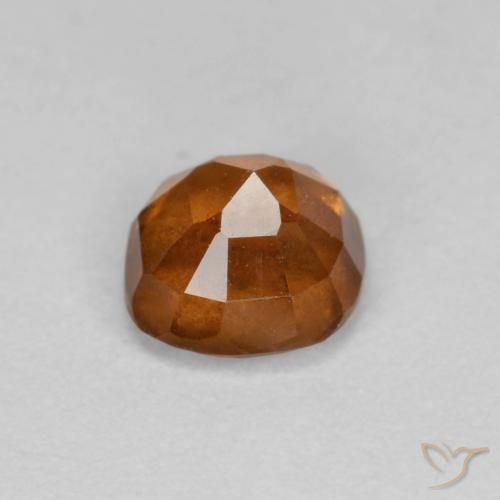 Hessonite Garnet Gemstone in 5.2 x 5.2 mm Size for Sale, Hessonite Garnet Stone in Earth Orange Color