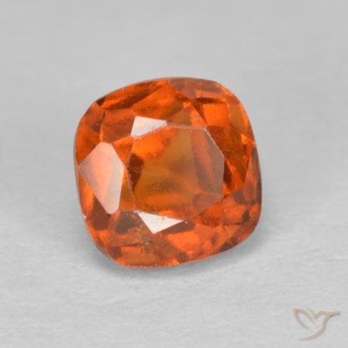 0.95 ct Orange Hessonite Garnet Stone, Natural Hessonite Garnet in Cushion-Cut Shape for Sale