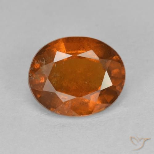 Grenat Hessonite Orange oval facet 2,53 ct du Sri Lanka, dimension 9,2 x 7,6mm, pierre gemme naturelle Non traité, pureté vs-si, 1 pièce Grenat Hessonite de couleur Ambre orange, dureté Mohs de 6.5 à 7.5 convient aux bijoux de tous les jours, pierre de sagesse, Photo A