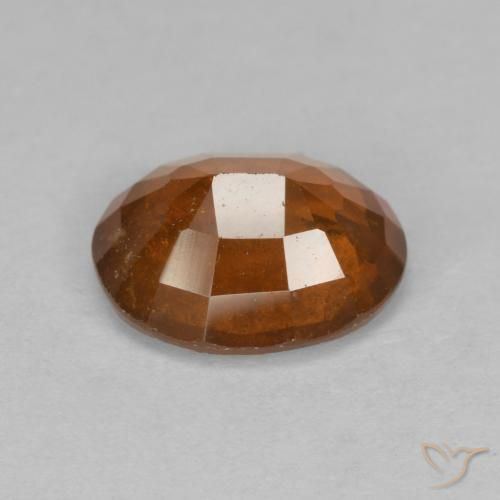 Hessonite Garnet Gemstone in 9.2 x 7.6 mm Size for Sale, Hessonite Garnet Stone in Amber Orange Color