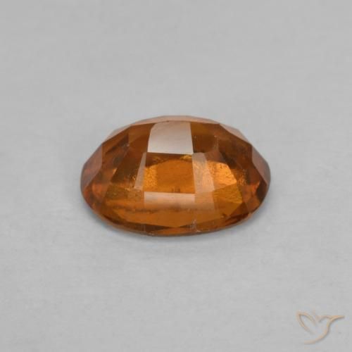 Hessonite Garnet Gemstone in 8 x 6.4 mm Size for Sale, Hessonite Garnet Stone in Deep Orange Color