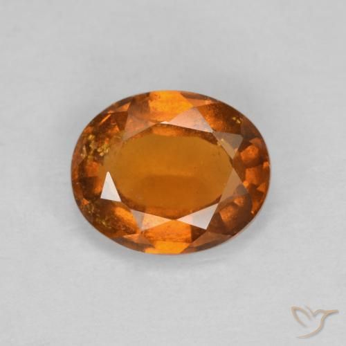 1.85ct Natural Deep Orange Hessonite Garnet, Oval, VS-SI