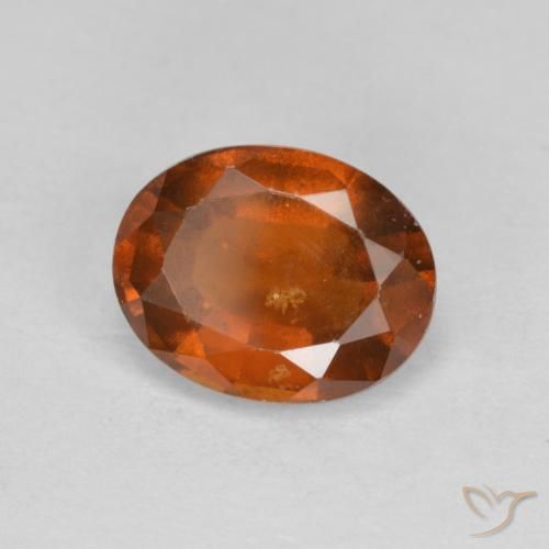 2.33 ct Orange Hessonite Garnet Stone, Natural Hessonite Garnet in Oval Facet Shape for Sale