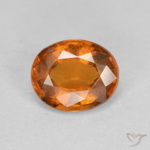 1.77ct Natural Yellowish Orange Hessonite Garnet, Oval, VS-SI