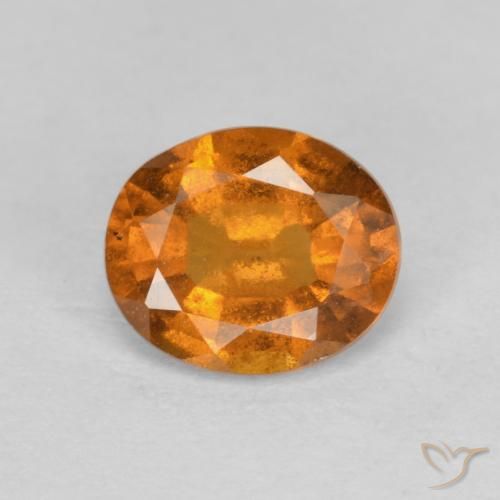 1.26ct Natural Medium Orange Hessonite Garnet, Oval, VS-SI