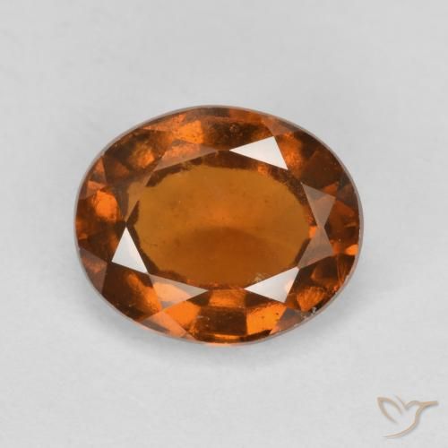 2.28ct Natural Amber Orange Hessonite Garnet, Oval, VS