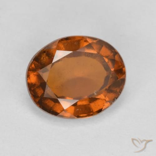 2.28 ct Orange Hessonite Garnet Stone, Natural Hessonite Garnet in Oval Facet Shape for Sale