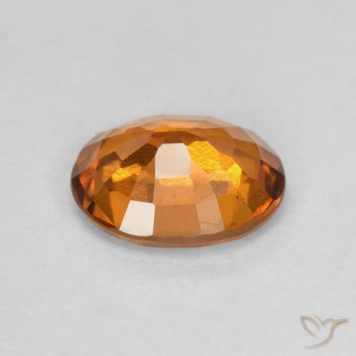 Hessonite Garnet Gemstone in 8.3 x 6.8 mm Size for Sale, Hessonite Garnet Stone in Medium Orange Color