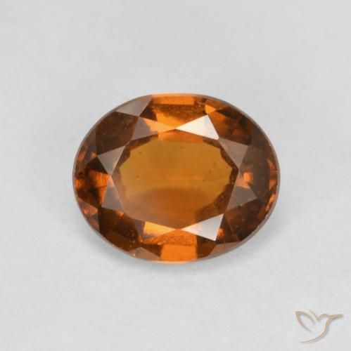 1.65ct Natural Amber Orange Hessonite Garnet, Oval, VS