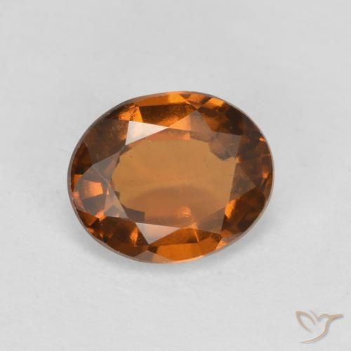 1.65 ct Orange Hessonite Garnet Stone, Natural Hessonite Garnet in Oval Facet Shape for Sale