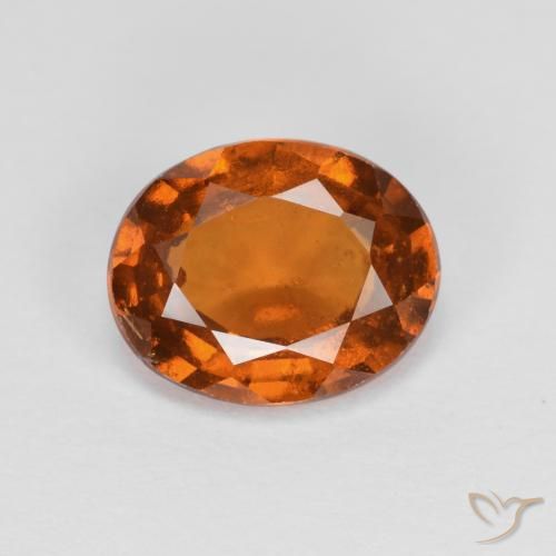 1.97ct Natural Medium Orange Hessonite Garnet, Oval, VS-SI