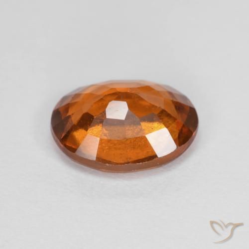 Hessonite Garnet Gemstone in 9 x 7 mm (calibrated) Size for Sale, Hessonite Garnet Stone in Medium Orange Color