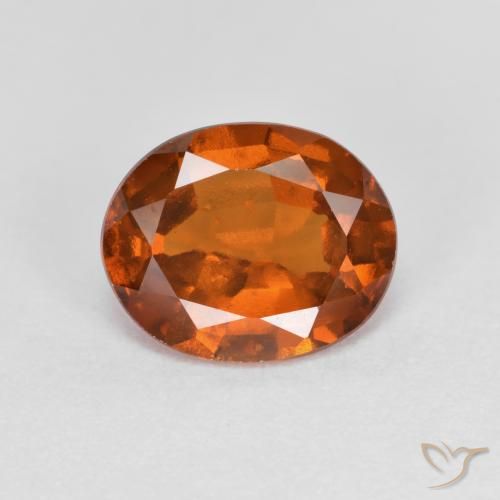 2.00ct Natural Medium-Dark Orange Hessonite Garnet, Oval, VS-SI