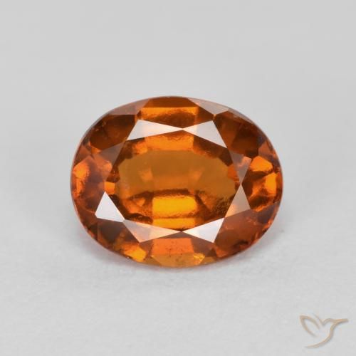 1.76ct Natural Amber Orange Hessonite Garnet, Oval, VS-SI