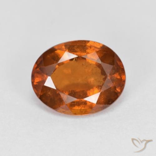 2.06ct Natural Amber Orange Hessonite Garnet, Oval, VS-SI
