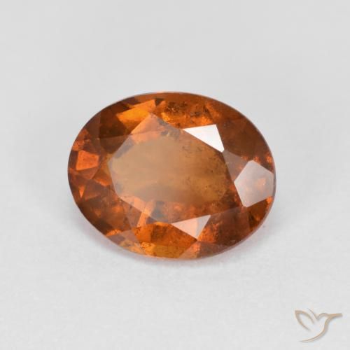 2.06 ct Orange Hessonite Garnet Stone, Natural Hessonite Garnet in Oval Facet Shape for Sale