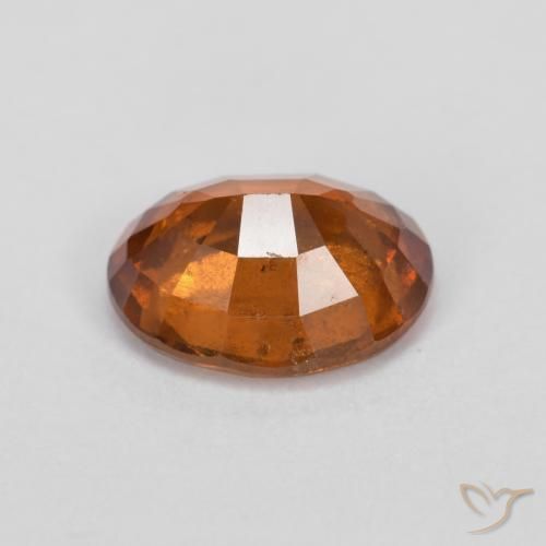 Hessonite Garnet Gemstone in 9 x 7 mm (calibrated) Size for Sale, Hessonite Garnet Stone in Amber Orange Color