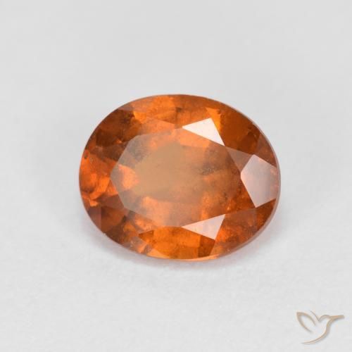 1.59ct Natural Medium-Dark Orange Hessonite Garnet, Oval, VS-SI