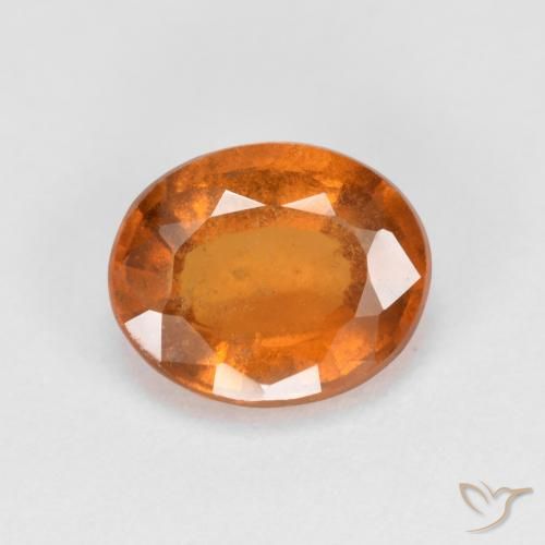 2.14ct Natural Medium Orange Hessonite Garnet, Oval, VS-SI