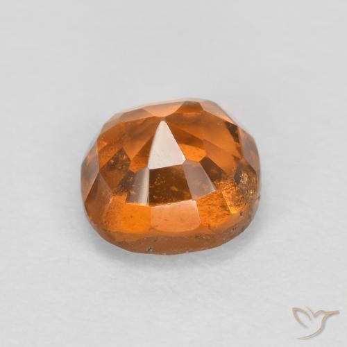 Hessonite Garnet Gemstone in 5.2 x 5.2 mm Size for Sale, Hessonite Garnet Stone in Medium Orange Color