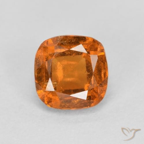 0.86ct Natural Deep Orange Hessonite Garnet, Cushion, SI
