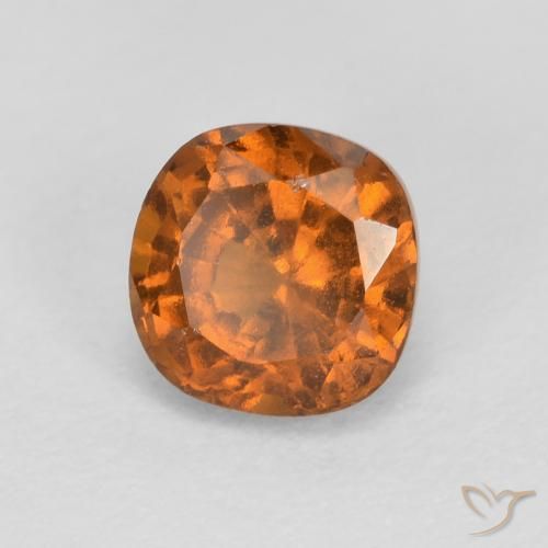 0.90 ct Orange Hessonite Garnet Stone, Natural Hessonite Garnet in Cushion-Cut Shape for Sale