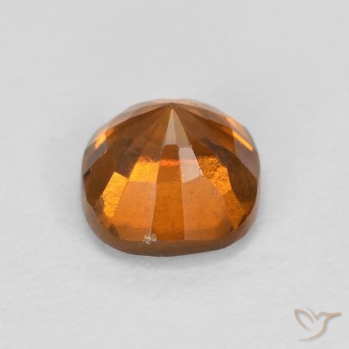 Hessonite Garnet Gemstone in 5.3 x 5.3 mm Size for Sale, Hessonite Garnet Stone in Deep Orange Color
