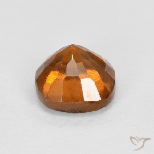 Hessonite Garnet Gemstone in 5.2 x 5.2 mm Size for Sale, Hessonite Garnet Stone in Medium-Dark Orange Color