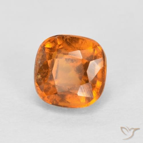 1.02 ct Orange Hessonite Garnet Stone, Natural Hessonite Garnet in Cushion-Cut Shape for Sale