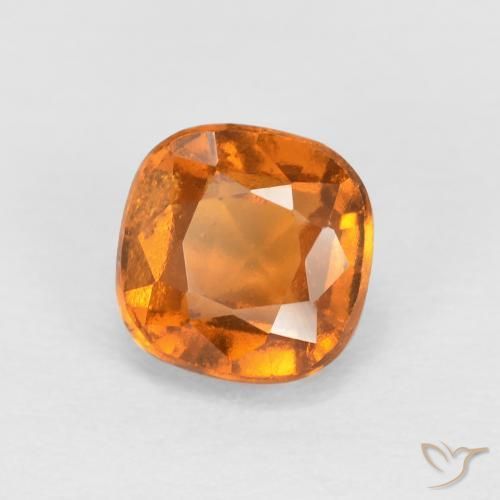 0.90 ct Orange Hessonite Garnet Stone, Natural Hessonite Garnet in Cushion-Cut Shape for Sale