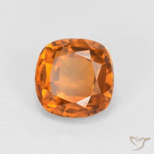 0.92ct Natural Yellowish Orange Hessonite Garnet, Cushion, SI