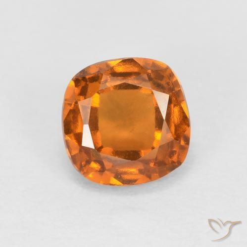 0.92 ct Orange Hessonite Garnet Stone, Natural Hessonite Garnet in Cushion-Cut Shape for Sale