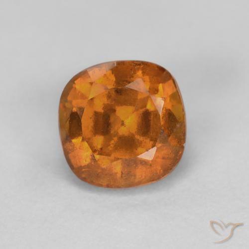 0.97 ct Orange Hessonite Garnet Stone, Natural Hessonite Garnet in Cushion-Cut Shape for Sale