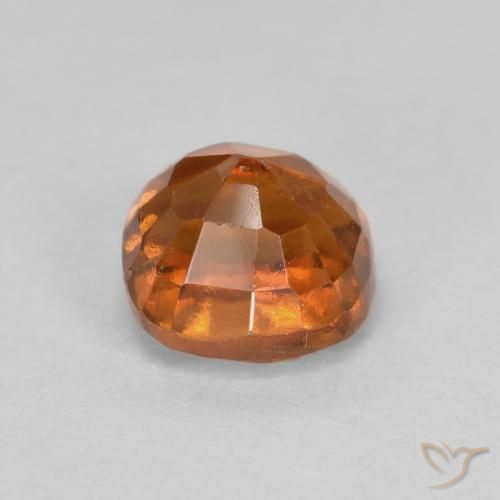 Hessonite Garnet Gemstone in 5 x 5 mm (calibrated) Size for Sale, Hessonite Garnet Stone in Medium-Dark Orange Color