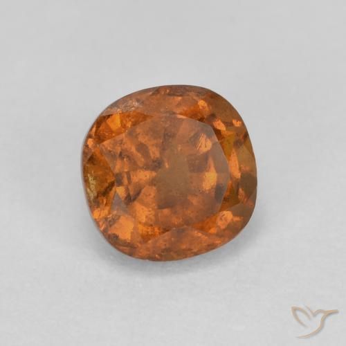 0.93 ct Orange Hessonite Garnet Stone, Natural Hessonite Garnet in Cushion-Cut Shape for Sale