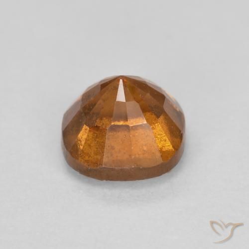 Hessonite Garnet Gemstone in 5.3 x 5.2 mm Size for Sale, Hessonite Garnet Stone in Deep Orange Color