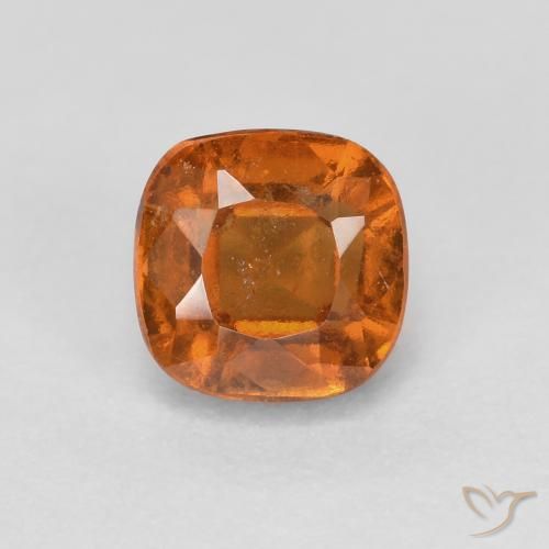1.02ct Natural Deep Orange Hessonite Garnet, Cushion, SI