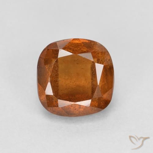 0.94ct Natural Reddish Orange Hessonite Garnet, Cushion, SI