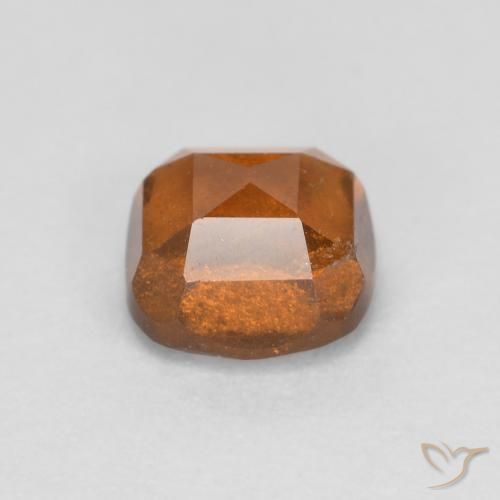 Hessonite Garnet Gemstone in 5.3 x 5.2 mm Size for Sale, Hessonite Garnet Stone in Reddish Orange Color