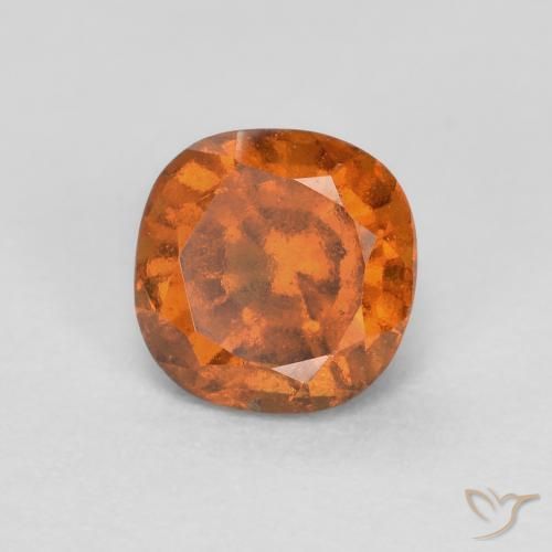 0.88 ct Orange Hessonite Garnet Stone, Natural Hessonite Garnet in Cushion-Cut Shape for Sale