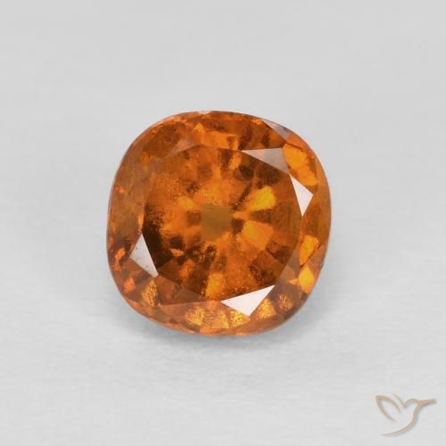 0.89ct Natural Deep Orange Hessonite Garnet, Cushion, SI