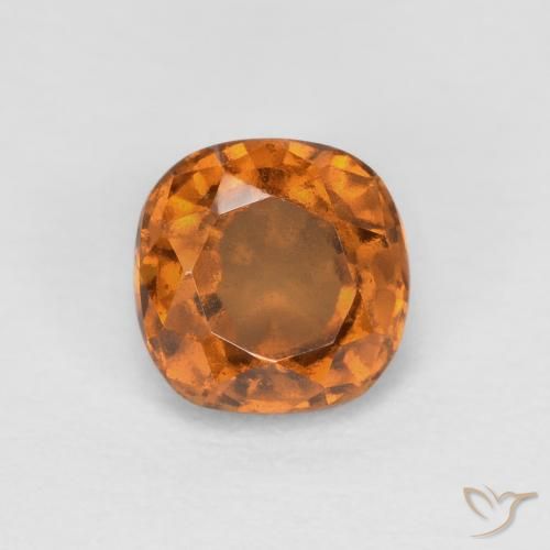 0.82ct Natural Yellowish Orange Hessonite Garnet, Cushion, SI