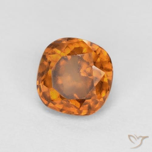 0.82 ct Orange Hessonite Garnet Stone, Natural Hessonite Garnet in Cushion-Cut Shape for Sale