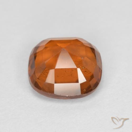 Hessonite Garnet Gemstone in 7 x 7 mm (calibrated) Size for Sale, Hessonite Garnet Stone in Medium-Dark Orange Color