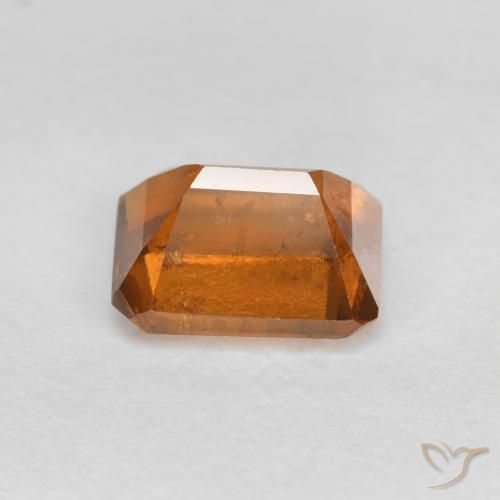 Hessonite Garnet Gemstone in 6.6 x 5 mm Size for Sale, Hessonite Garnet Stone in Medium Orange Color